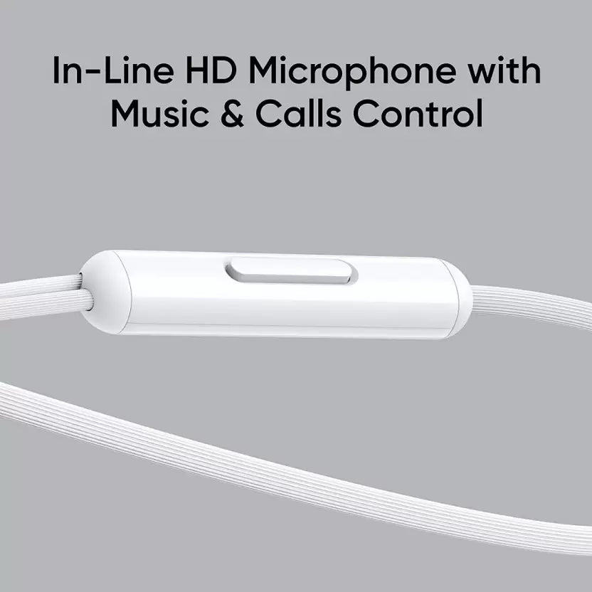 (Open Box) realme Buds Classic RMA2001 Wired Earphones with HD Microphone Wired Headset