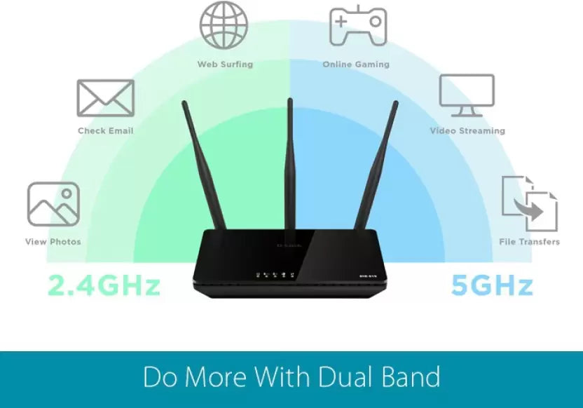 (Open Box) D-Link DIR-819 750 Mbps Wireless Router (Black, Dual Band)