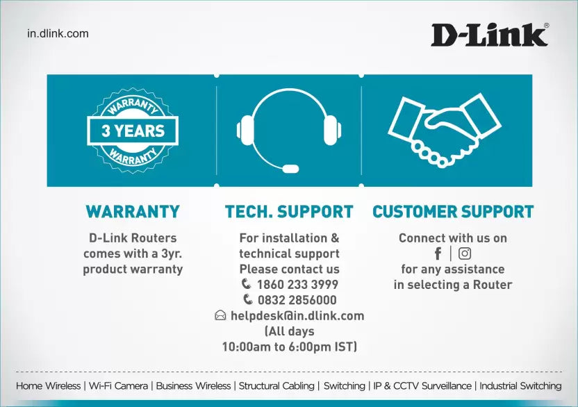 (Open Box) D-Link DIR-819 750 Mbps Wireless Router (Black, Dual Band)