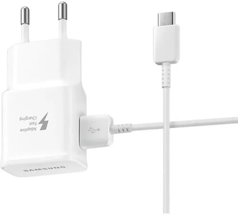 (Open Box) SAMSUNG Original EP-TA20IWECGIN Type C Mobile Charger with Detachable Cable, White