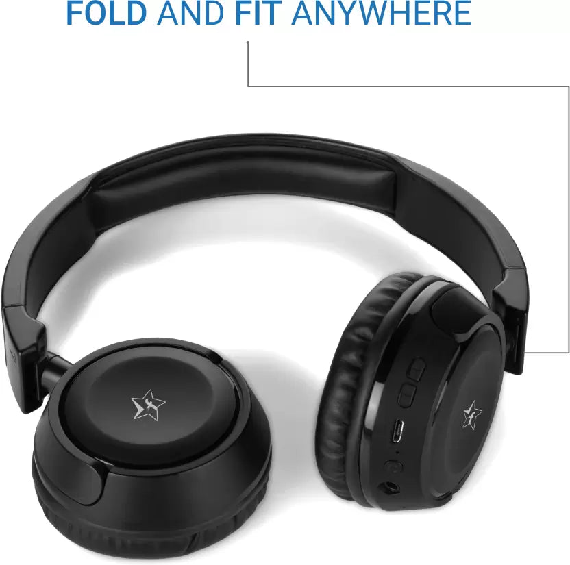 (Open Box) Flipkart SmartBuy BassMoverz 18LY30BK Bluetooth Headset (Black, On the Ear)
