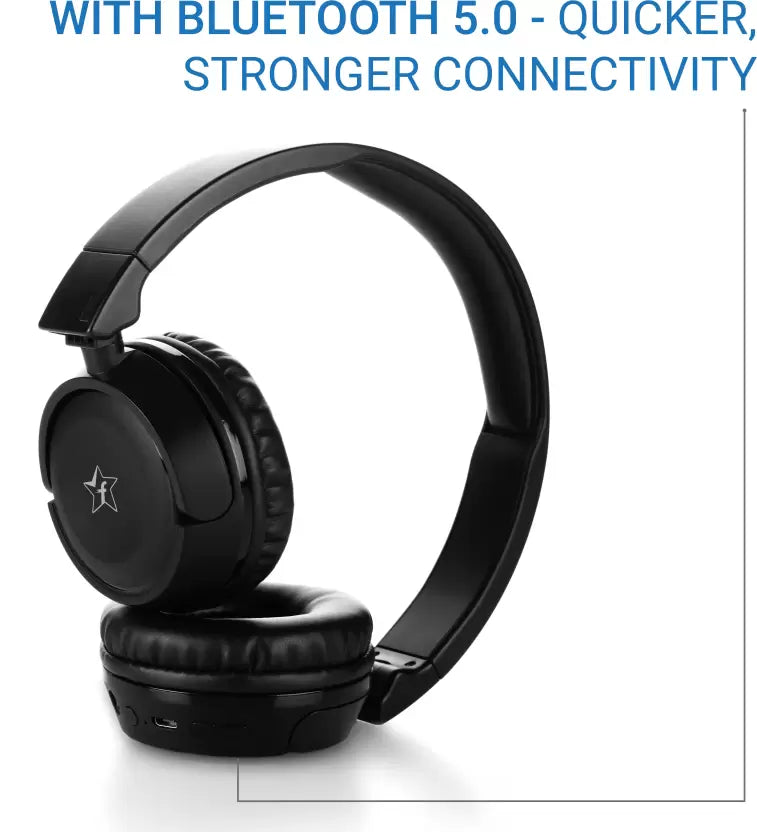 (Open Box) Flipkart SmartBuy BassMoverz 18LY30BK Bluetooth Headset (Black, On the Ear)