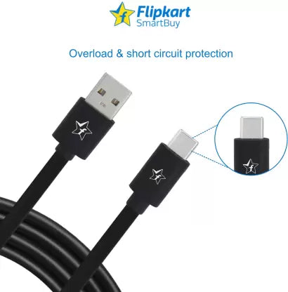 (Open Box) SmartBuy ACRPB1M02 1 m USB Type C Cable, Black