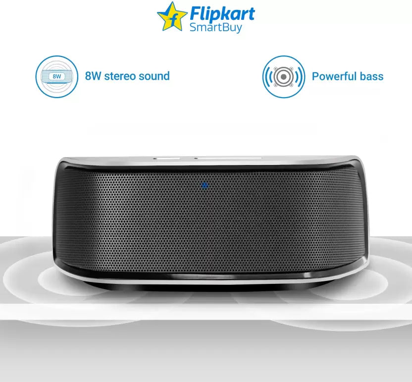 (Open Box) Flipkart SmartBuy 8W Stereo Speaker (Silver, Stereo Channel)