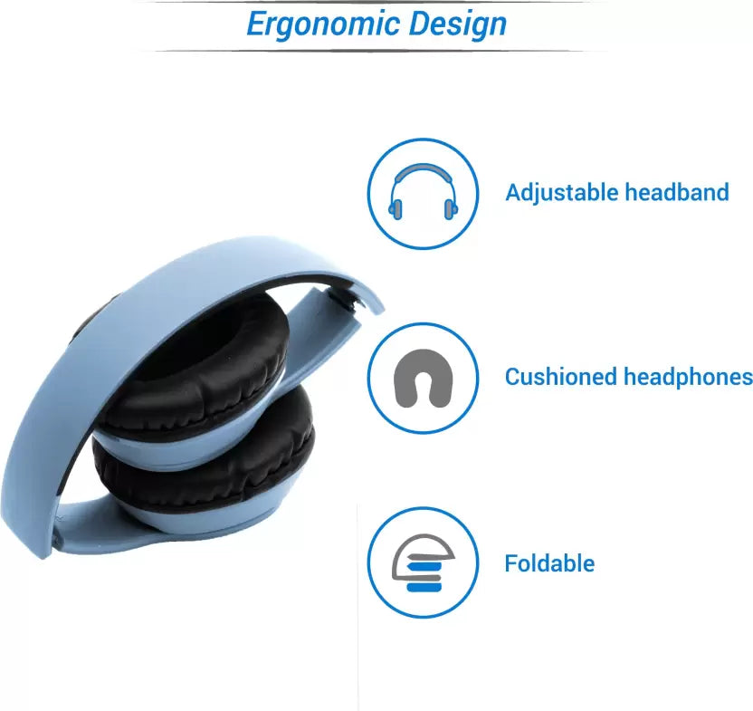 (Open Box) Flipkart SmartBuy Wireless Headphone with High Bass (Blue, On the Ear)