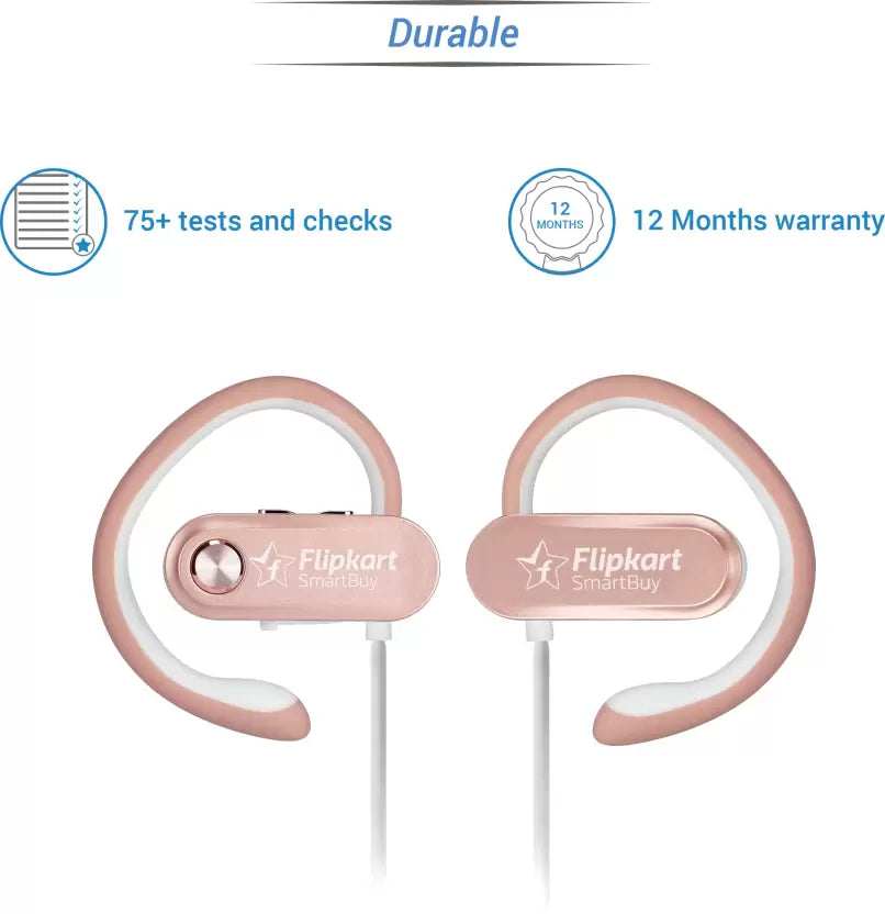 (Open Box) Flipkart SmartBuy BWA18AA002 Bluetooth Headset (Rose Gold, In the Ear)