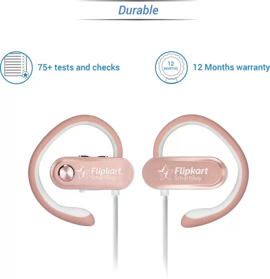 (Open Box) Flipkart SmartBuy BWA18AA002 Bluetooth Headset  (Rose Gold, In the Ear)