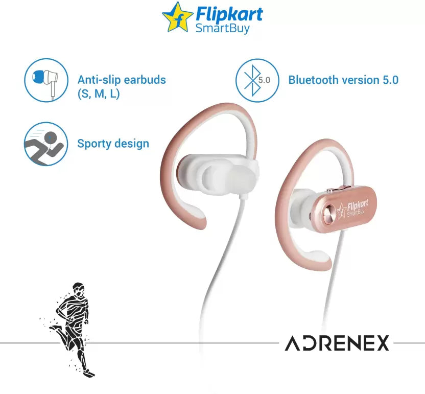 (Open Box) Flipkart SmartBuy BWA18AA002 Bluetooth Headset (Rose Gold, In the Ear)