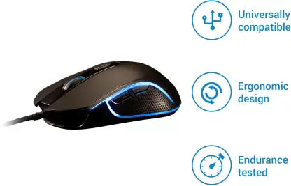 (Open Box) Flipkart SmartBuy Dash Series G74 Gaming Mouse (USB 2.0, Black)