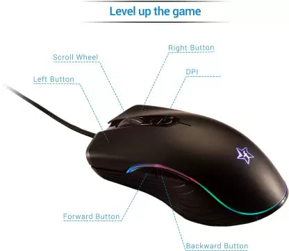 (Open Box) Flipkart SmartBuy Dash Series G8 Gaming Mouse (USB 2.0, Black)