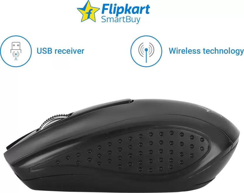 (Open Box) Flipkart SmartBuy HM8012B Wireless Optical Mouse (2.4GHz Wireless, Black)