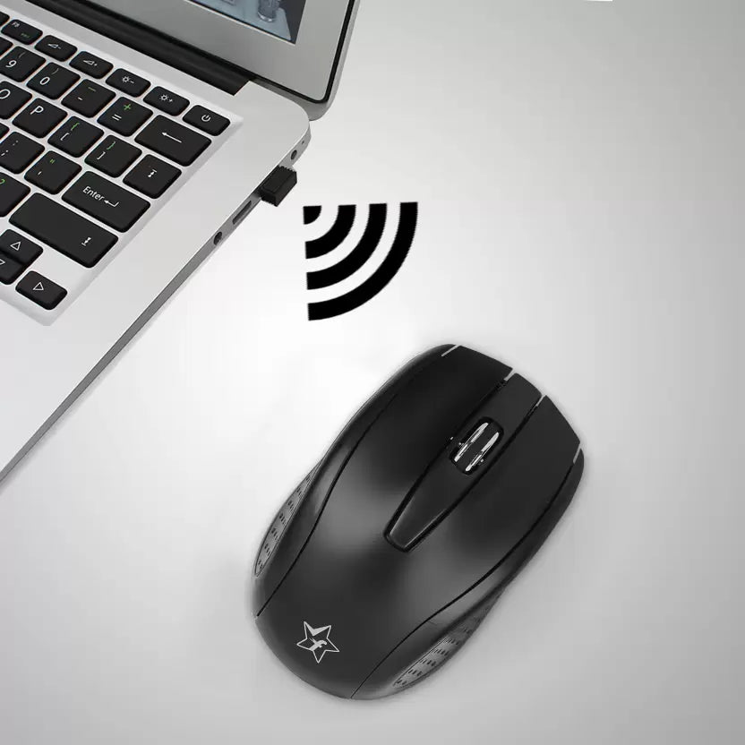 (Open Box) Flipkart SmartBuy HM8012B Wireless Optical Mouse (2.4GHz Wireless, Black)