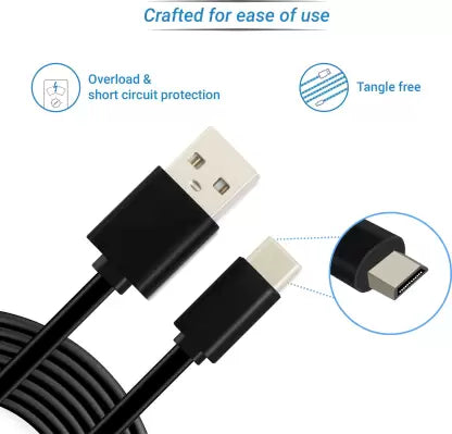 (Open Box) Flipkart SmartBuy Robust Flat Charge & Sync USB Cable (1 m)  (Compatible with All Phones With Micro USB Port, Black, One Cable)