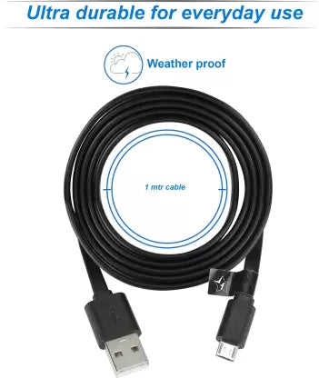 (Open Box) SmartBuy ICRMUE01 Round Charge & Sync USB 1m, Black