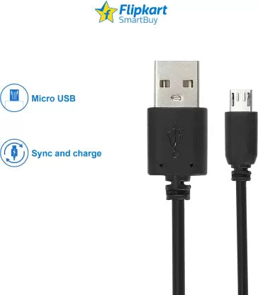 (Open Box) SmartBuy ICRMUE01 Round Charge & Sync USB 1m, Black