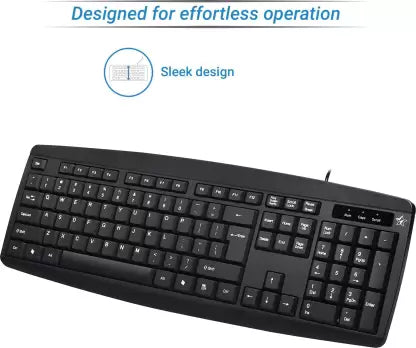 (Open Box) Flipkart SmartBuy K3136 Wired USB Desktop Keyboard  (Black)
