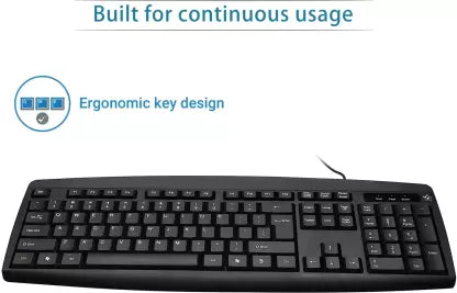 (Open Box) Flipkart SmartBuy K3136 Wired USB Desktop Keyboard  (Black)