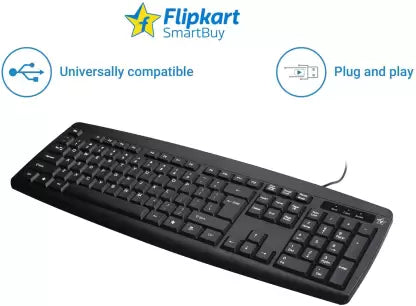 (Open Box) Flipkart SmartBuy K3136 Wired USB Desktop Keyboard  (Black)