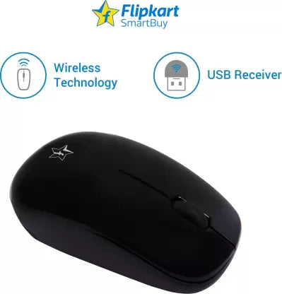 (Open Box) Flipkart SmartBuy KM-206W Wireless Optical Mouse  (USB, Black)