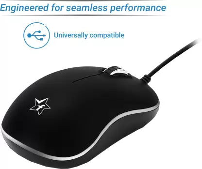 (Open Box) Flipkart SmartBuy Wired Optical Mouse  (USB 2.0, Black)