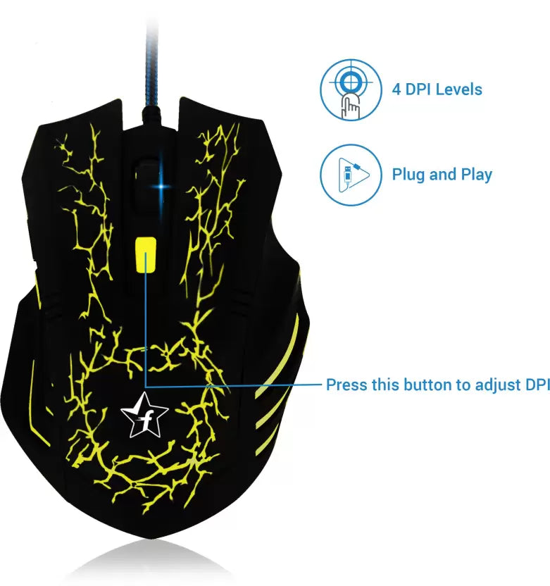 (Open Box) Flipkart SmartBuy Dash Series Laser Gaming Mouse (USB 2.0, Black)
