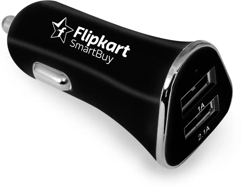 (Open Box) Flipkart SmartBuy 3.1A Dual Port Turbo Universal Car Charger  (Black)