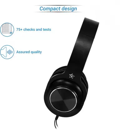 (Open Box) Flipkart SmartBuy Foldable Wired Headphone (Black, On the Ear)