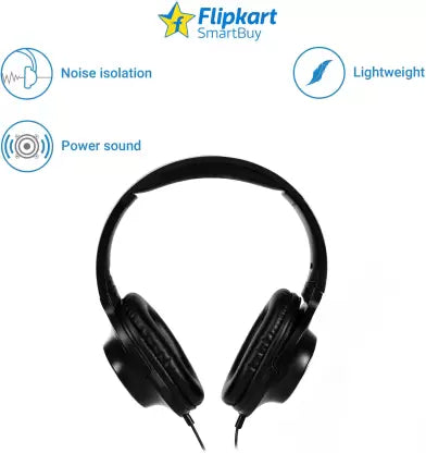 (Open Box) Flipkart SmartBuy Foldable Wired Headphone (Black, On the Ear)