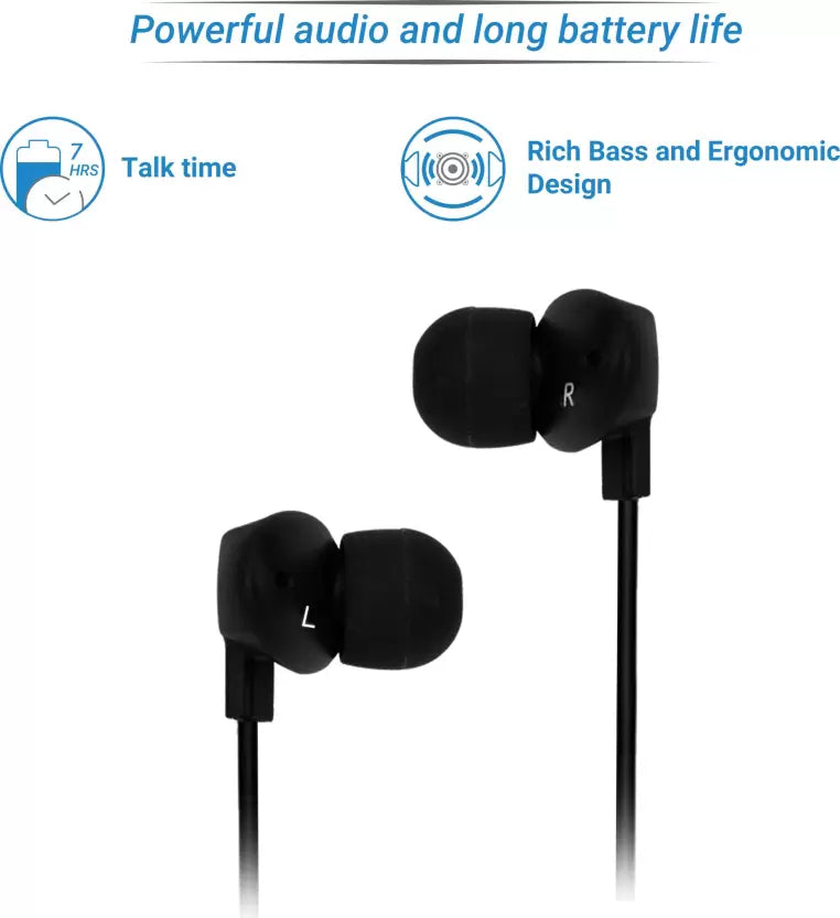 (Open Box) Flipkart SmartBuy Bluetooth Earphone with Mic (Black, In the Ear)