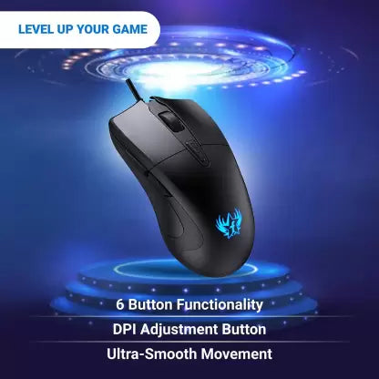 (Open Box) Flipkart SmartBuy G63 Wired Optical Gaming Mouse  (USB 2.0, Black)