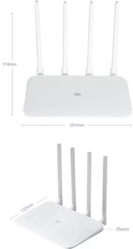 (Open Box) Mi 4A Wireless MU-MIMO Gigabit 1200 Mbps Router (White, Dual Band)