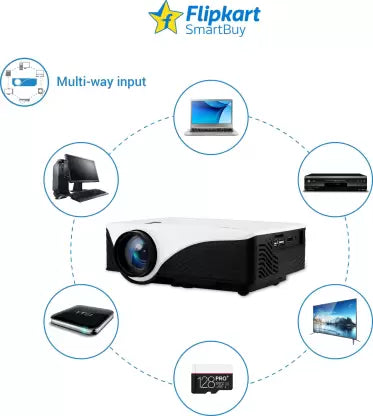(Open Box) Flipkart SmartBuy Home Entertainment Portable Projector (White)