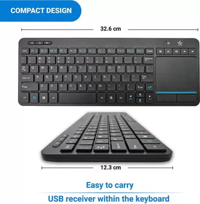 (Open Box) Flipkart SmartBuy KG3616 Wireless Laptop Keyboard  (Black)