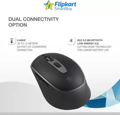 (Open Box) Flipkart SmartBuy M7030 Wireless Optical Mouse (2.4GHz Wireless, Bluetooth, Black and Grey)