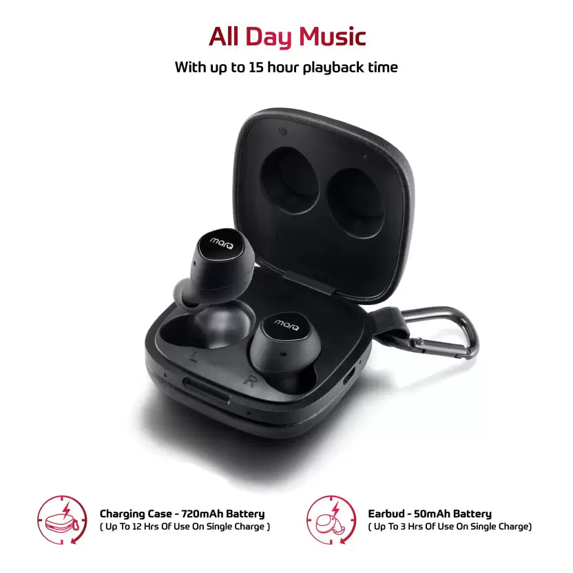 (Open Box) MarQ By Flipkart True Wireless Bluetooth Headset, Black