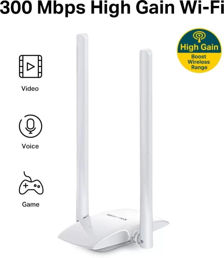 (Open Box) Mercusys MW300UH USB Adapter (White)