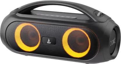 (Open BOx) boAt Partypal 53 Portable Speaker with RGB LEDs and Mic for Calls 30 W Bluetooth Home Audio Speaker (Midnight Black, Stereo Channel)