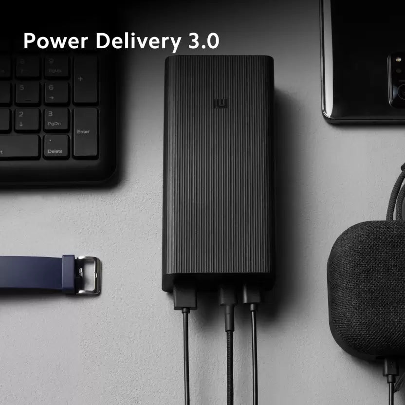 (Open Box) Mi 30000mAh Power Bank 18W Fast Charging Power Delivery 3.0, Black