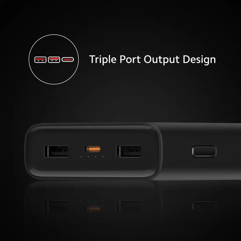 (Open Box) Mi 20000mAh Power Bank 50W Fast Charging, Black