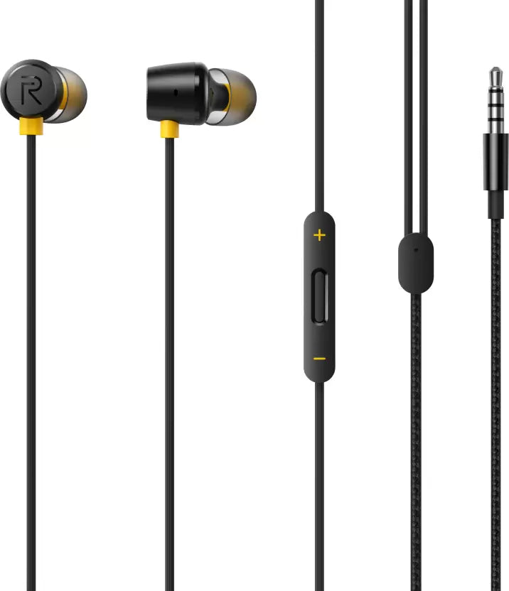 (open box) realme Buds 2 Wired Headset, Black, In the Ear
