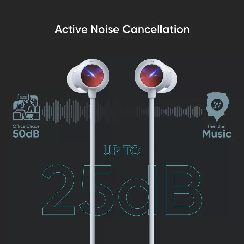 (Open Box) realme Buds Wireless 2 Active Noise Cancellation ANC Bluetooth Headset