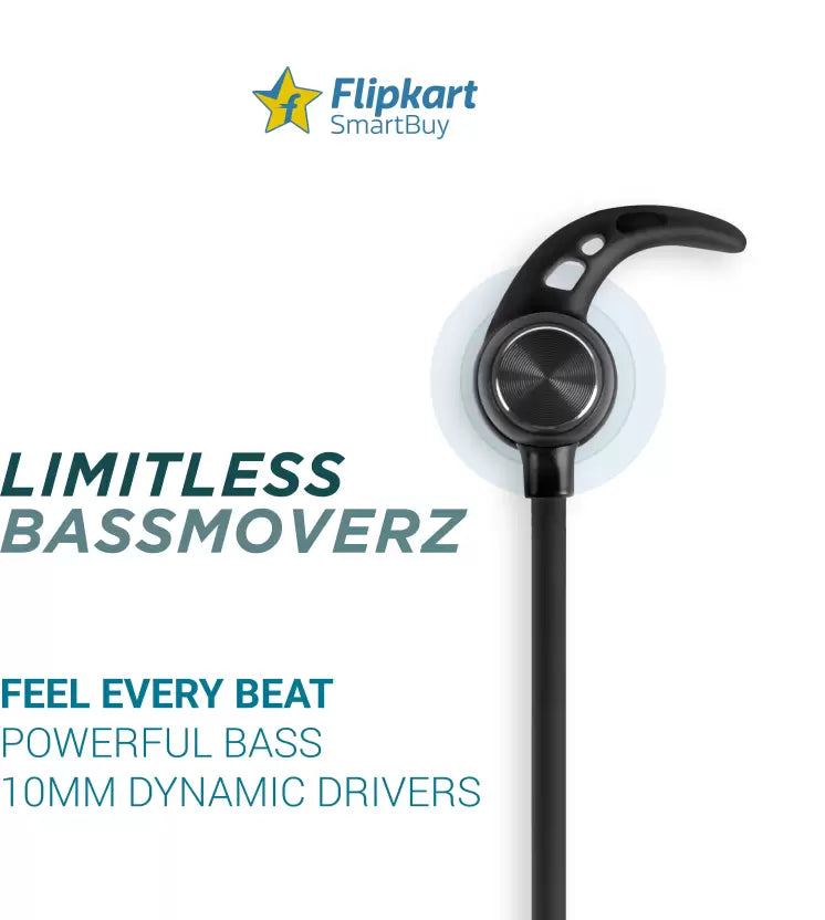 (Open Box) Flipkart SmartBuy BassMoverz Bluetooth Headset (Black, In the Ear)