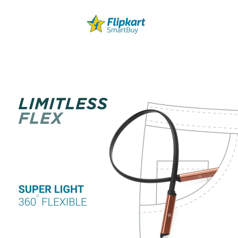 (Open Box) Flipkart SmartBuy Flex Bluetooth Headset (Black, Brown, In the Ear)