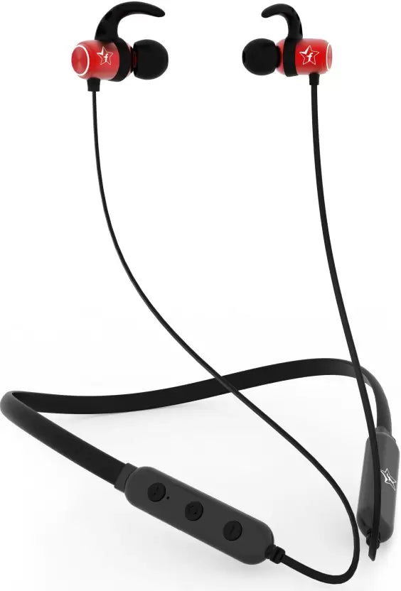 (Open Box) Flipkart SmartBuy BassMoverz Bluetooth Headset (Black, Red, In the Ear)