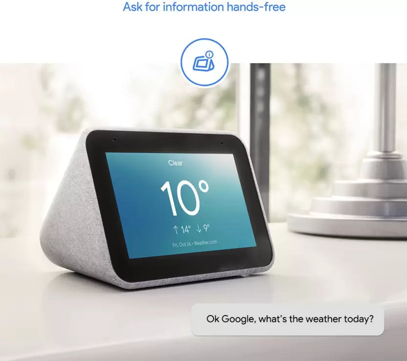 (Open Box) Lenovo Smart Clock with Google Assistant Smart Speaker