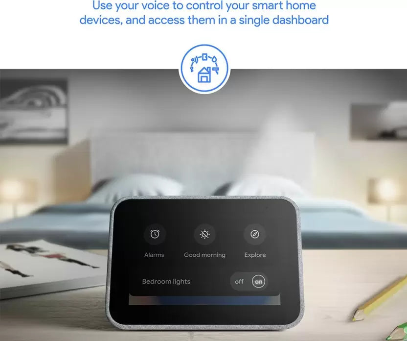 (Open Box) Lenovo Smart Clock with Google Assistant Smart Speaker
