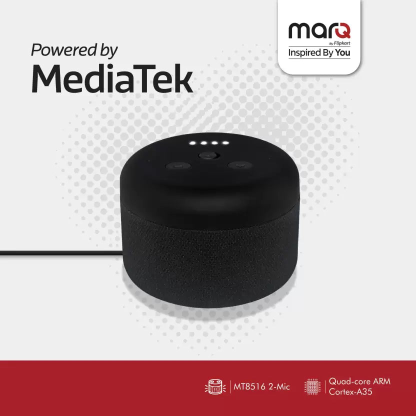 (Open Box) MarQ By Flipkart Smart Home Speaker with Google Assistant, Black