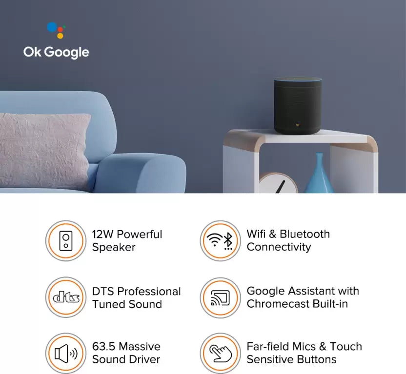 (Open Box) Mi Smart Speaker With Google Assistant (Black)