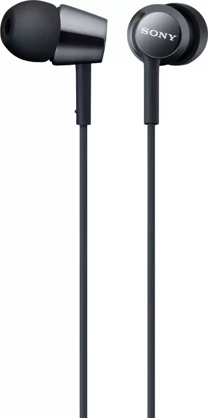 (Open Box) SONY MDR-EX150AP Wired Headset (Black, In the Ear)