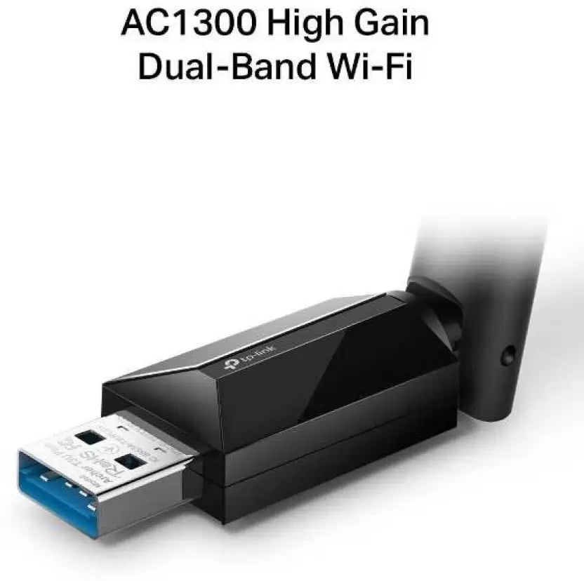 (Open Box) TP-Link Archer T3U Plus 1300 Mbps High Gain Wireless Dual Band USB Adapter (Black)